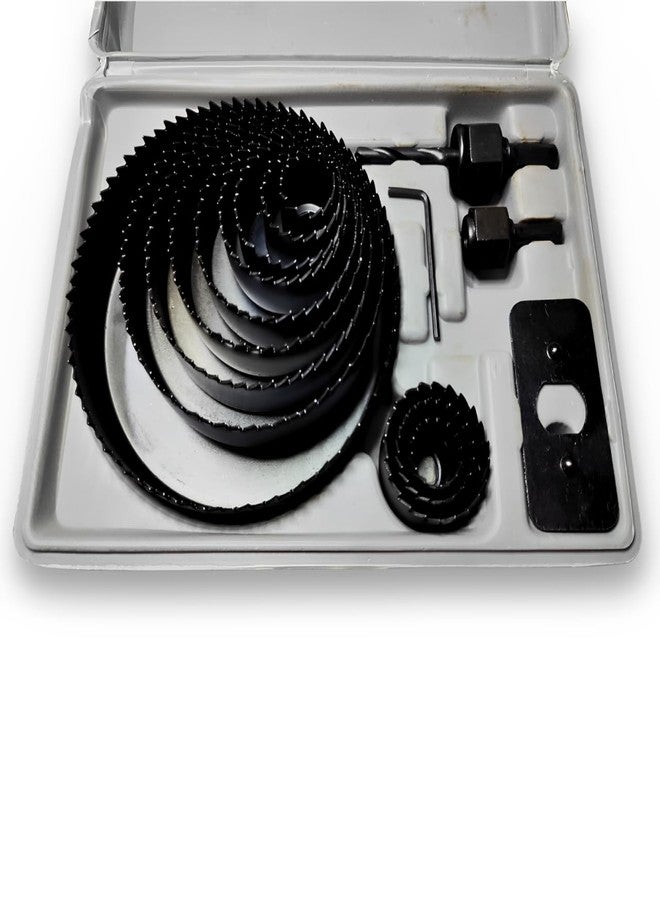 ZIODIC Hole Saw Set 16 Pieces, Hole Saw Kit with Hex Key and Mandrels for Wood, PVC Board, Plastic Plate Drilling (16 PIECES) - Image 3